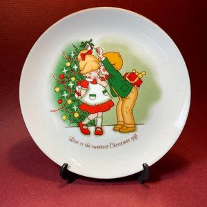JSNY Love is the Sweetest Christmas Gift Christmas Plate Vintage